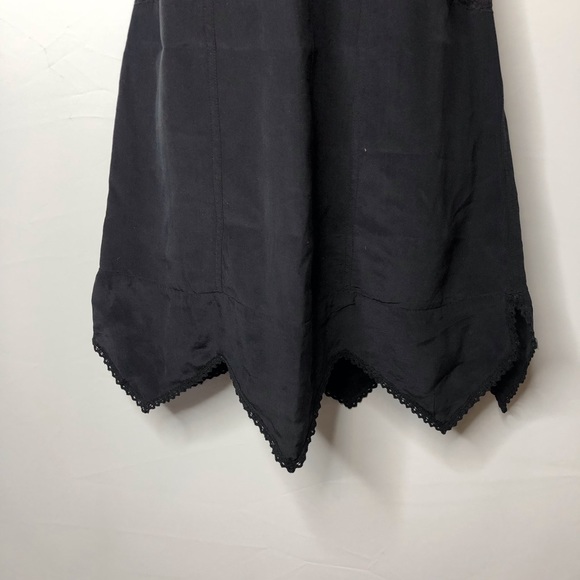 Jill Stuart Collection Black Silk Mini Dress 4 A3 - Picture 3 of 8